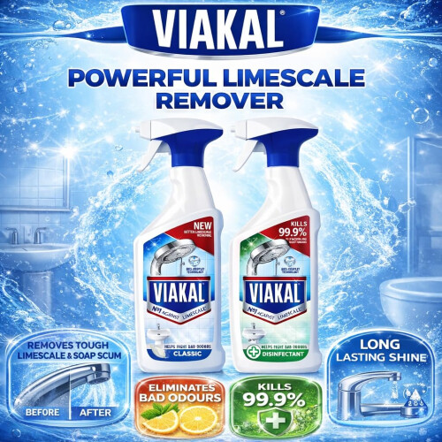 Viakal Viakal Limescale Remover Spray Bundle 2 Pack – CLASSSIC  DISINFECTANT