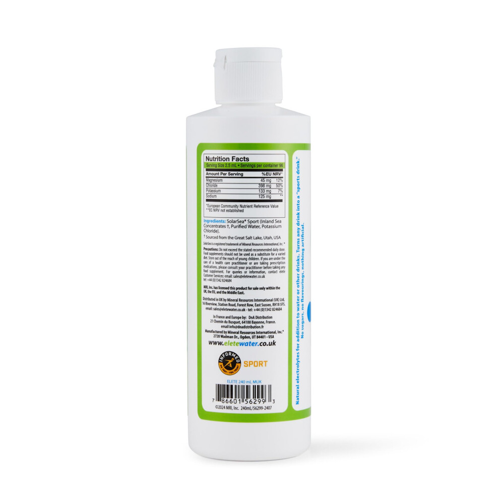 Elete Electrolyte Add-In 240Ml Refill Bottle Hydration Concentrate 4 Ke