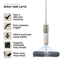 Tower T869008MSH Flexi Spray Mop Doublesided head Flexineck Latte Gre