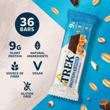 JBs TREK Protein Flapjacks Salted Caramel Plantbased protein Gluten