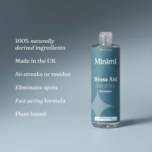 Miniml Dishwasher Rinse Aid 400ml FastDrying StreakFree Spotless Dis