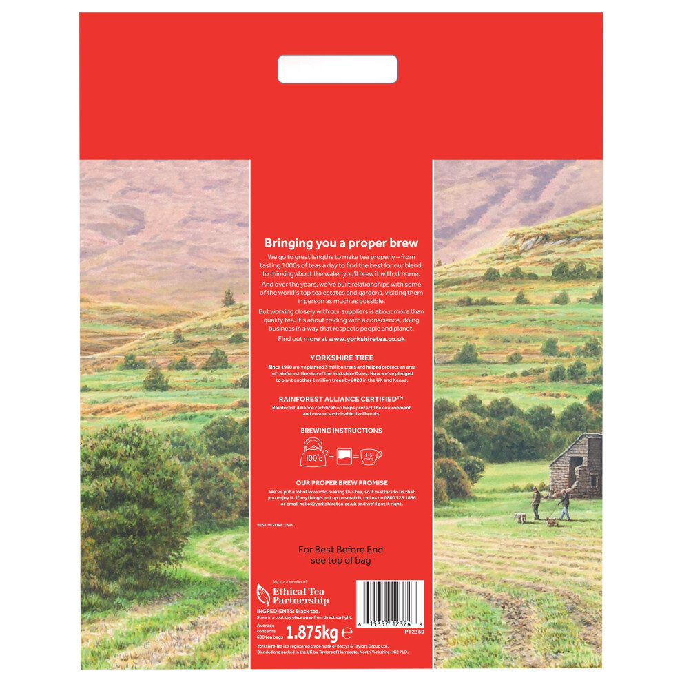 Yorkshire Tea Bags 1875 Kg 600 Teabags Cream
