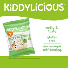 Kiddylicious Apple Carrot Melty Buttons Delicious Snacks for Kids S