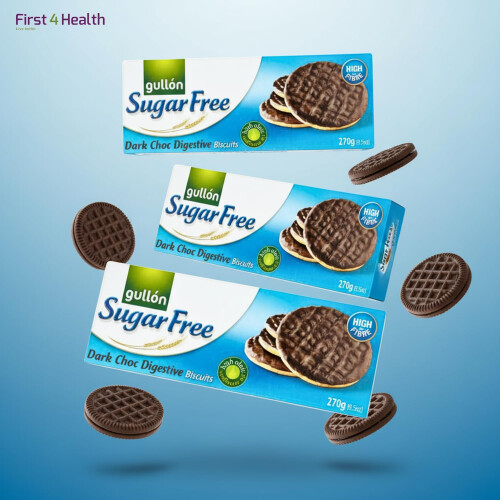 Sugar Free Digestive Biscuits Bundle Consisting Gullon Dark Chocolate 1