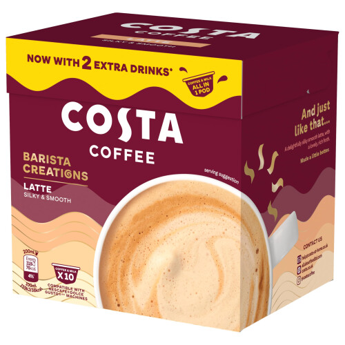 Costa Coffee COSTA COFFEE LATTE PODS 4 PACKS (LATTE 10 1