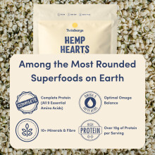Twinbergs Organic Shelled Hemp Seeds 1KG – Raw Hulled Hemp Hearts Sup
