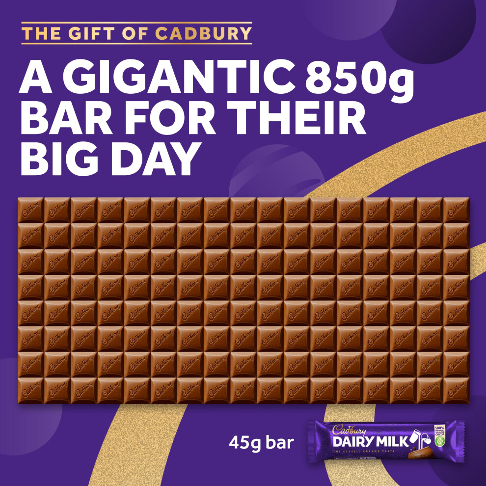 Cadbury Dairy Milk Chocolate Happy Fathers Day Giant 850G Bar