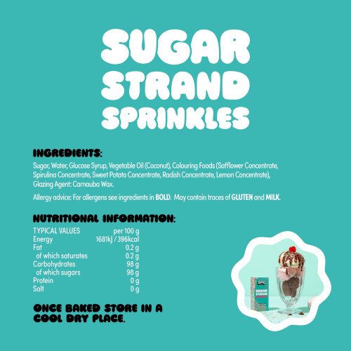 EPIC SNAX CO Sugar Strands Sprinkle Toppers – Classic Rainbow 1