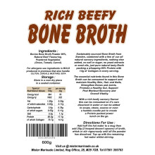 Rich Beefy Bone Broth Powder 600g 30 Servings 17g Protein 14g Collagen