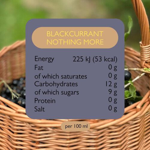 PRESSUICE Fresh Blackcurrant Nothing More Juice not from concentrate
