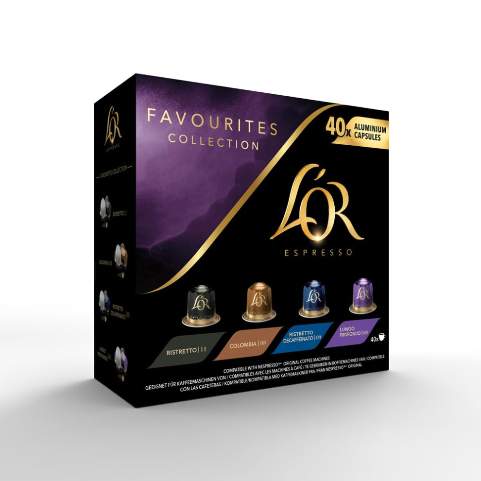 L'or Espresso Favourites Variety Box Coffee Pods X40 Nespresso Compati