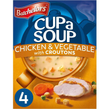 Batchelors Cup a Soup Chicken  Vegetable With Croutons Instant Soup 4