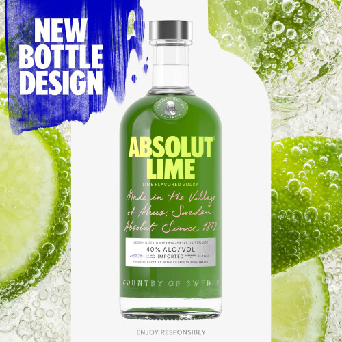 Absolut Lime Flavoured Swedish Vodka, 70 1