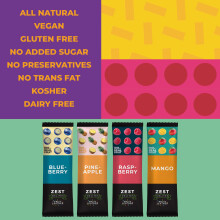 Fruit Snacks by Zest Delites Dried Fruit Leather Bars Healthy Snacks f
