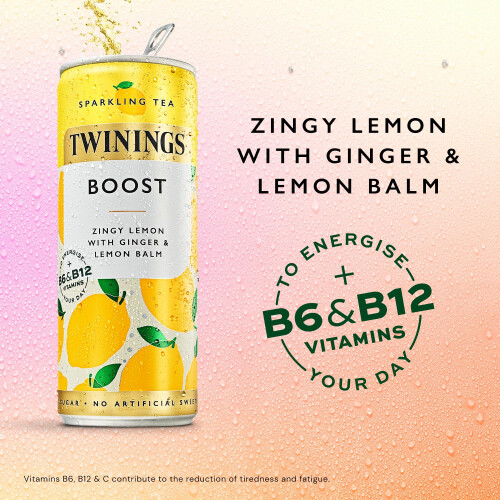 Twinings Twinings Boost - Lemon & Ginger Flavoured Sparkling Tea 1