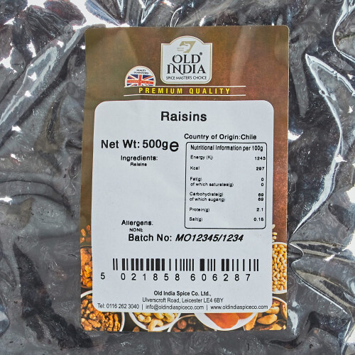 Old India Raisins 500g