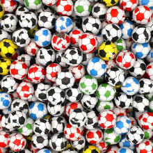 Milk Chocolate Footballs Assorted Foil 150g bag pack of 32