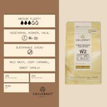 Callebaut W2 Finest Belgian White Chocolate Couverture Callets 280 Coc