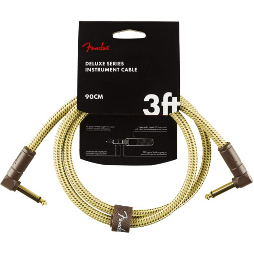 Fender Fender Deluxe Series Instrument Cable - 3 ft – ANG/ANG – Tweed