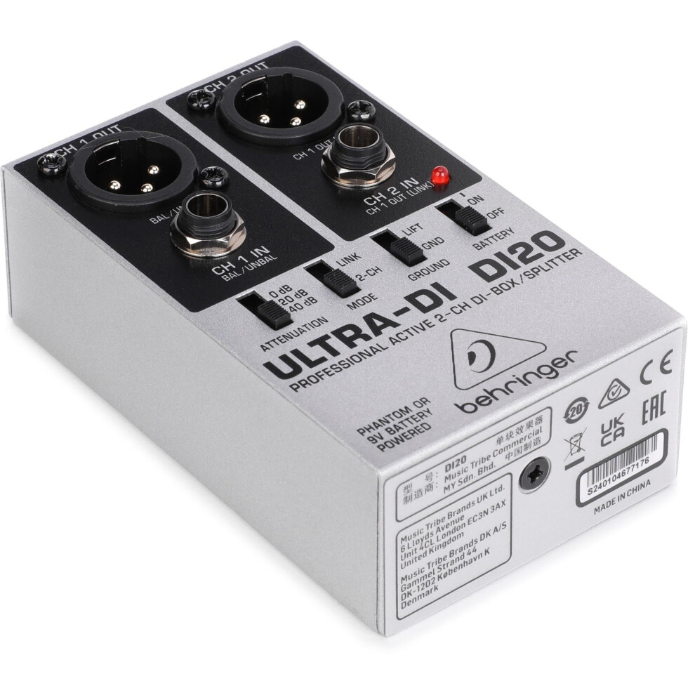 Behringer Di20 Ultra-Di 2 Channel Di Box/Splitter