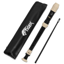 Tiger REC4-BK Soprano Descant Recorder - Black and Ivory