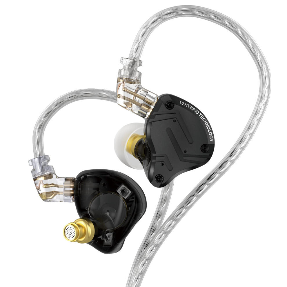 Yinyoo Kz Zs10 Pro X In-Ear Earphones, 4Ba+1Dd Hybrid Driver Hifi Ear