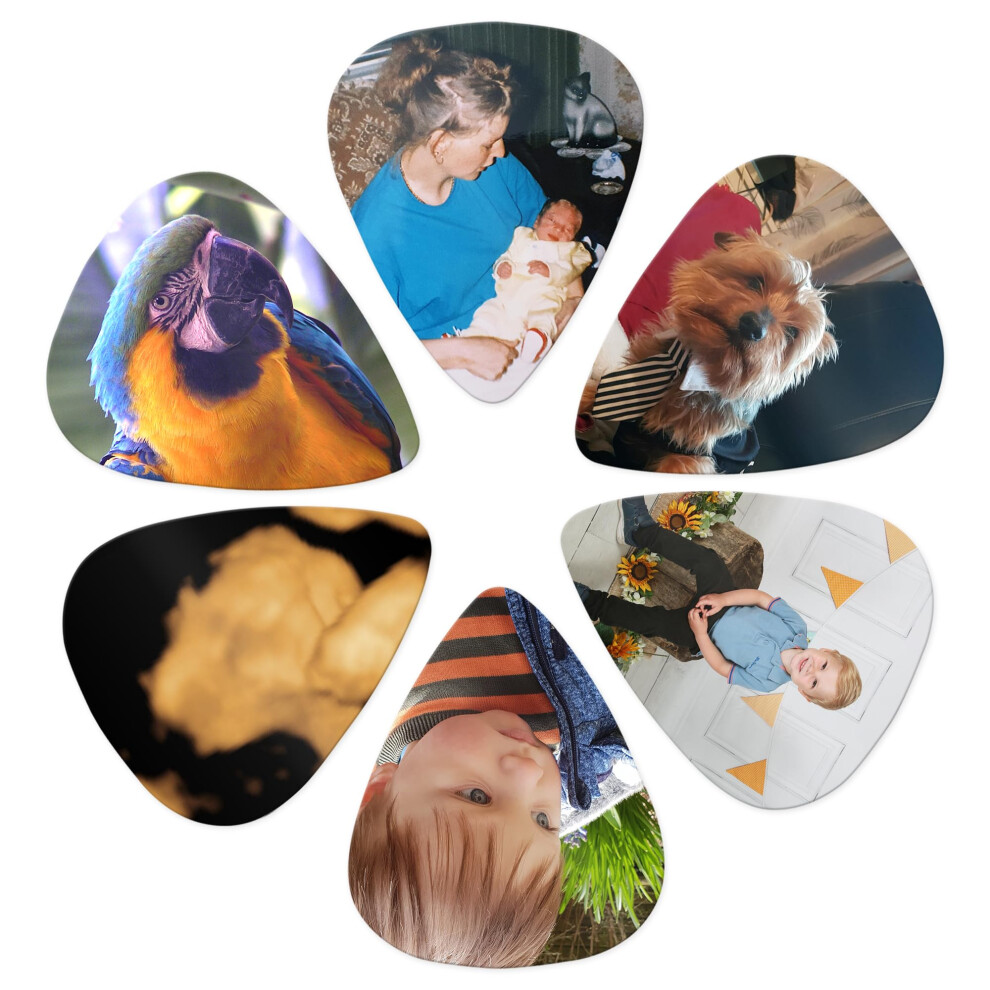 Marvellous Prints Personalised Guitar Pick With Your Photo Or Picture - Gloss, Double Si