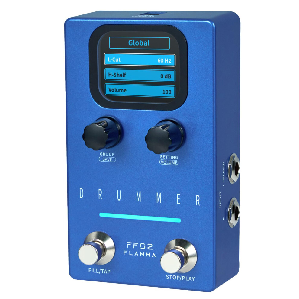 Flamma Ff02 Drum Machine Guitar Pedal - 121 Drum Grooves, 11 Music Gen