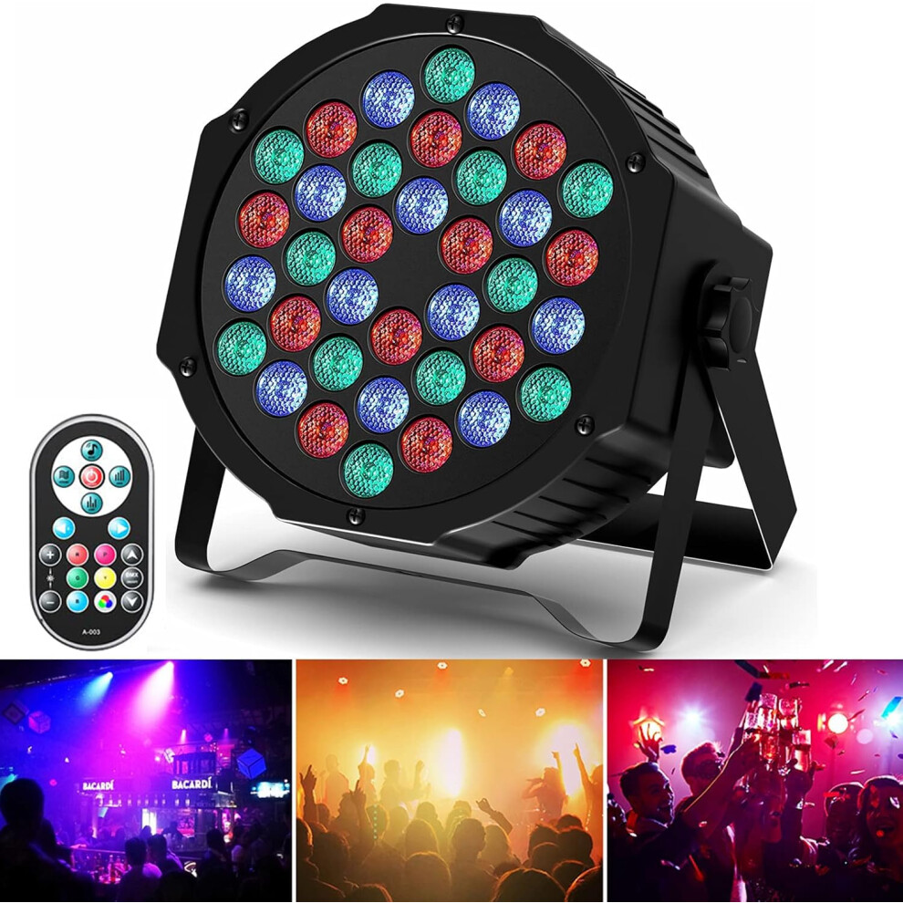 U`King Rgb 36 Led Stage Lights With Remote Control, 72W Led Par Can Li