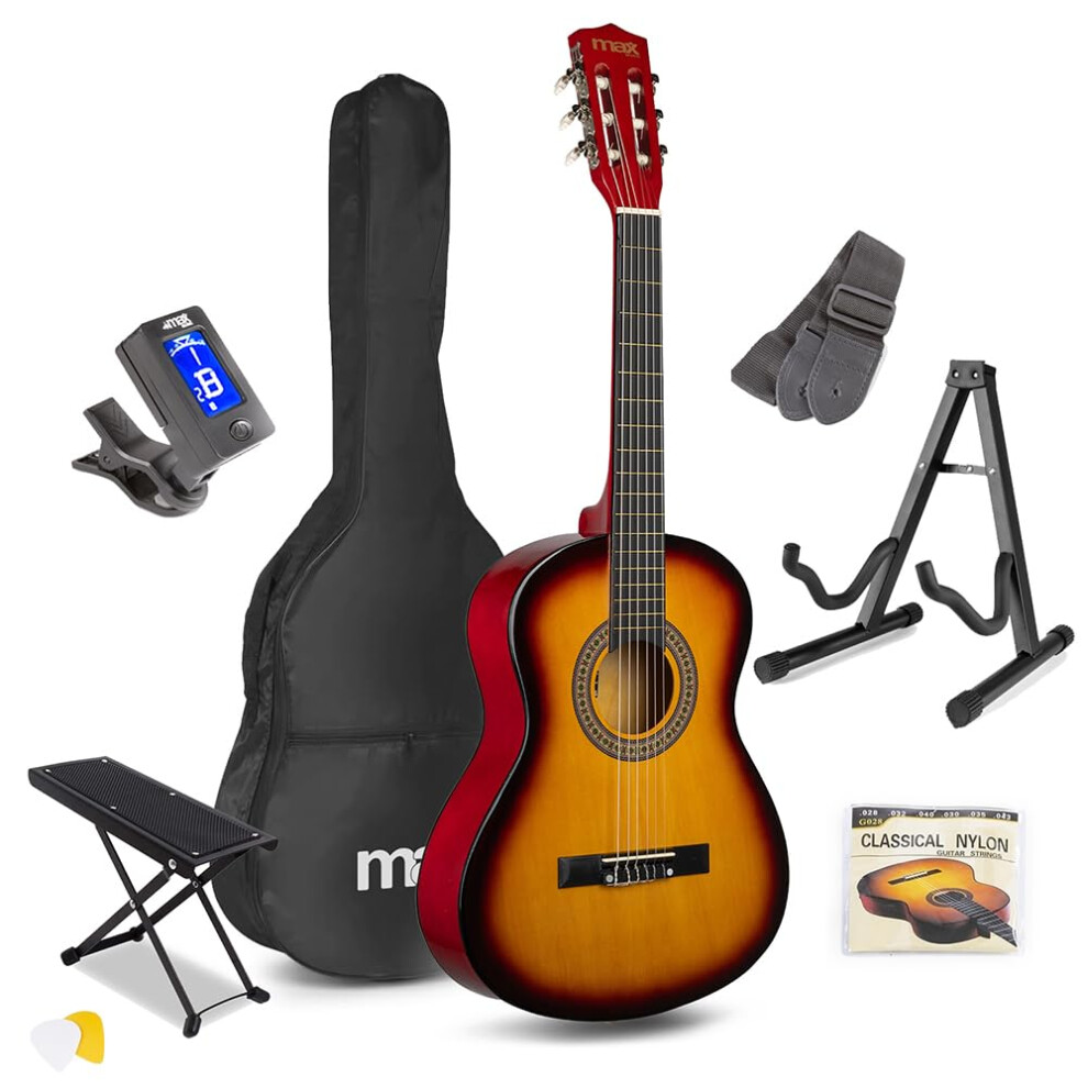 Max Soloart Junior 3/4 Acoustic Guitar Beginner Set - Sunburst Finish