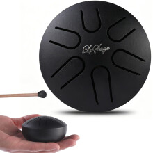LeSage Steel Tongue Drum 3 Inch 6 Notes, Rain Drum Style Calming Percussion Instrument for Relaxation & Meditation, Musical Gift for Adults & Beginne