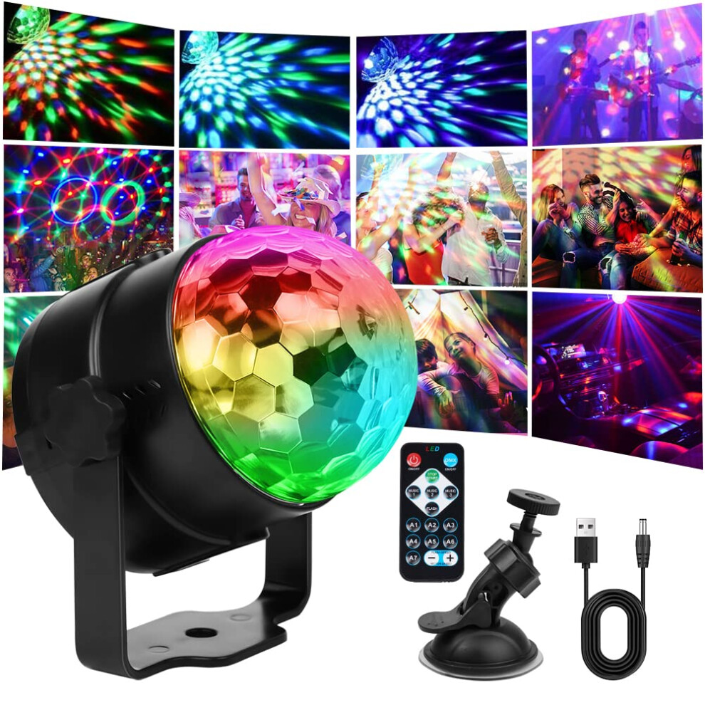 Uraqt Disco Light, Usb Charged Dj Led Light For Parties, Sound Activat