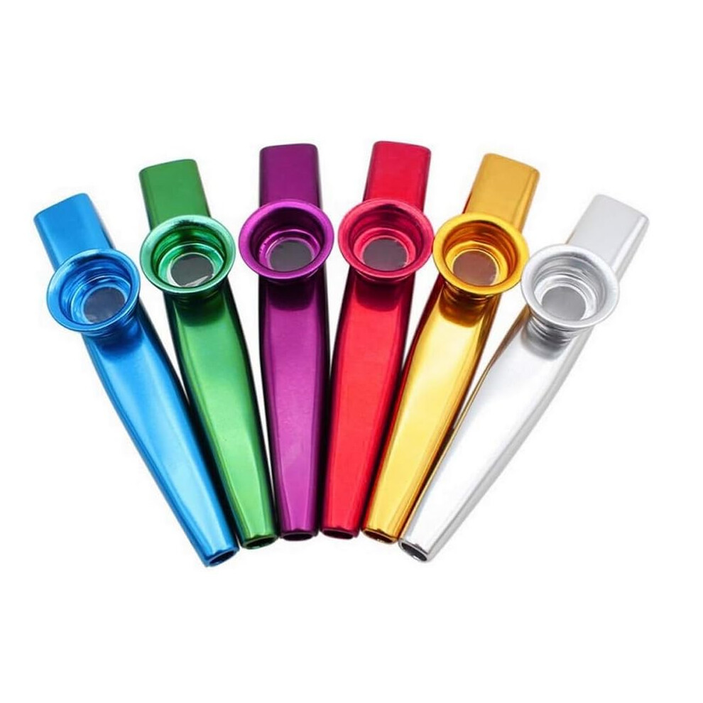 Syf-Un 6Pcs Metal Kazoo Musical Instruments, Multipack Kazoo Sets For