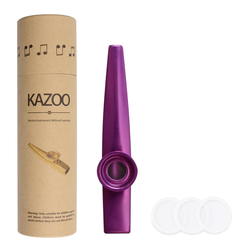 Wandic Purple Kazoo Musical Instruments Sets Aluminum Alloy Instrument