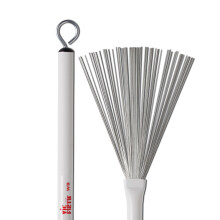 Vic FIrth - Jazz Drum Brushes - Retractable - Heavy Gauge Wire - White Plastic Handle