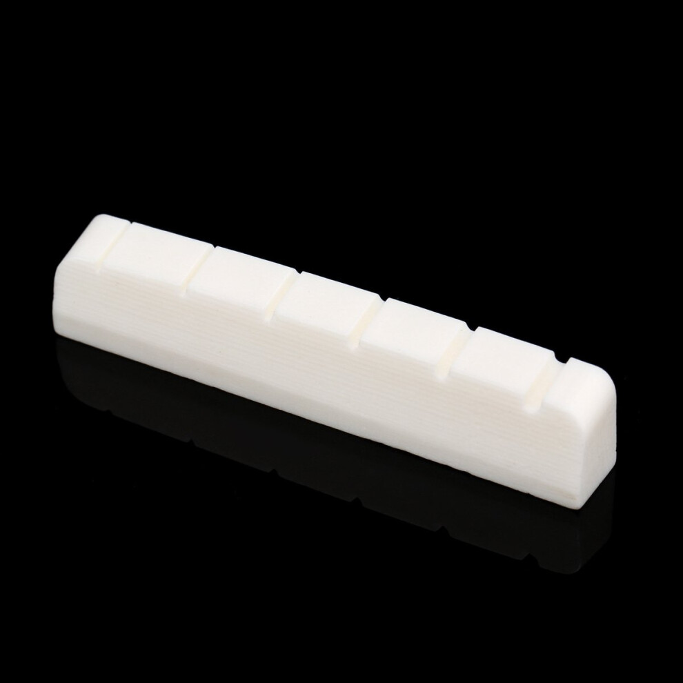 Musiclily 43Mm Flat Bottom Slotted Guitar Bone String Nut For 6 String