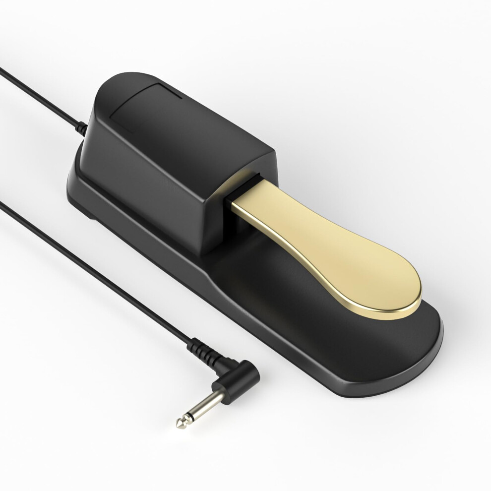 Qurzou Universal Sustain Piano Foot Pedal For Midi Keyboards, Digital Pianos,