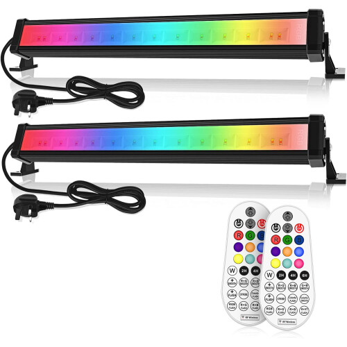 Linke LED Light Bar 25W RGB Disco Lights Wall Washer Light with Remote