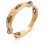 Percussion Plus PP875 Headless Tambourine, Brown, Silver, 8 inch 1
