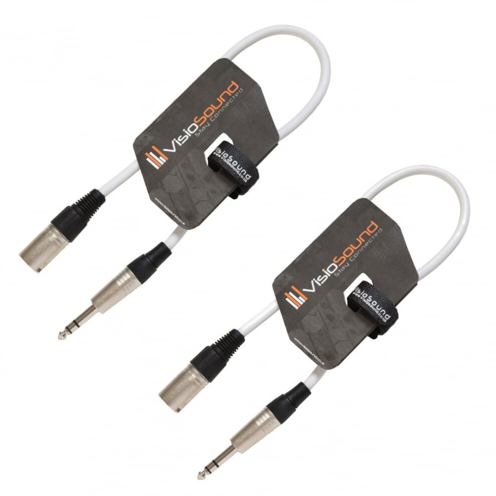 Visiosound 2 X Male Xlr To 6.35Mm Stereo Jack Lead/Balanced Signal Pat