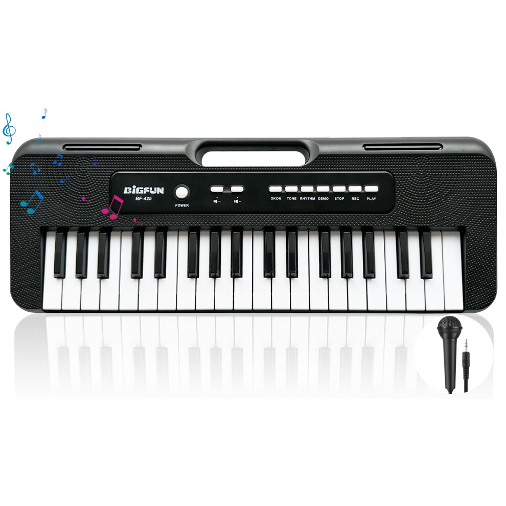 Noaideoi Kids Piano Keyboard, 37 Keys Piano For Kids Musical Piano With Microph