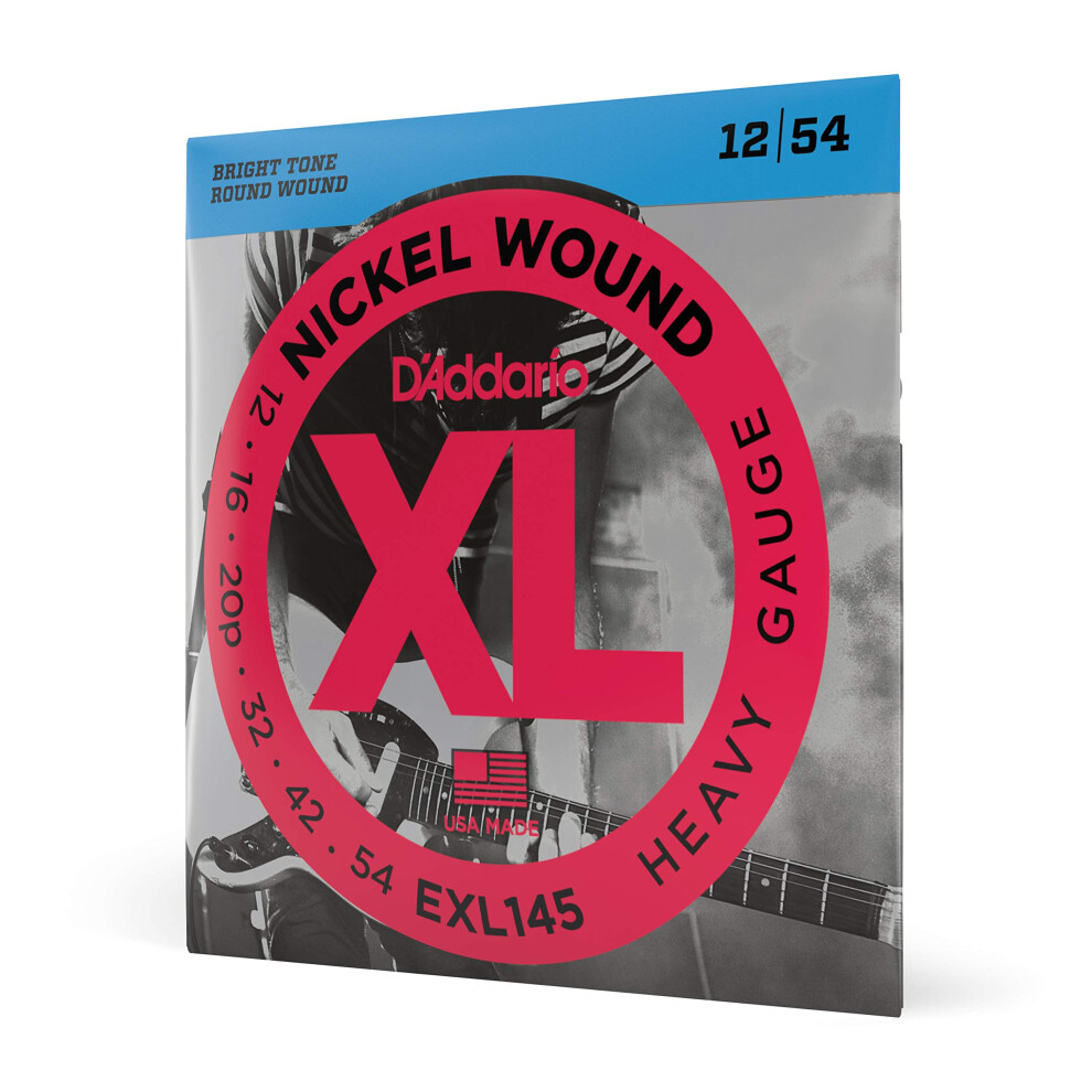 D'addario Electric Guitar Strings, Xl Nickel, Exl145, Extra Heavy Gaug