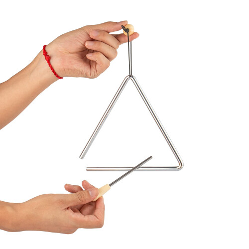 Musfunny Triangle Percussion Instrument 7 inch: Hand Triangle Instrume