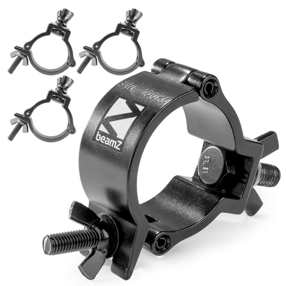 Beamz Bc50b-100 Half Coupler Slimline Lighting Truss Clamps, 100Kg, Bl