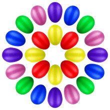24 Pieces Musical Eggs Shakers, Plastic Egg Shakers Colorful Maracas with Miniature Iron Sand for Babies Toddlers Kids (6 Colors)