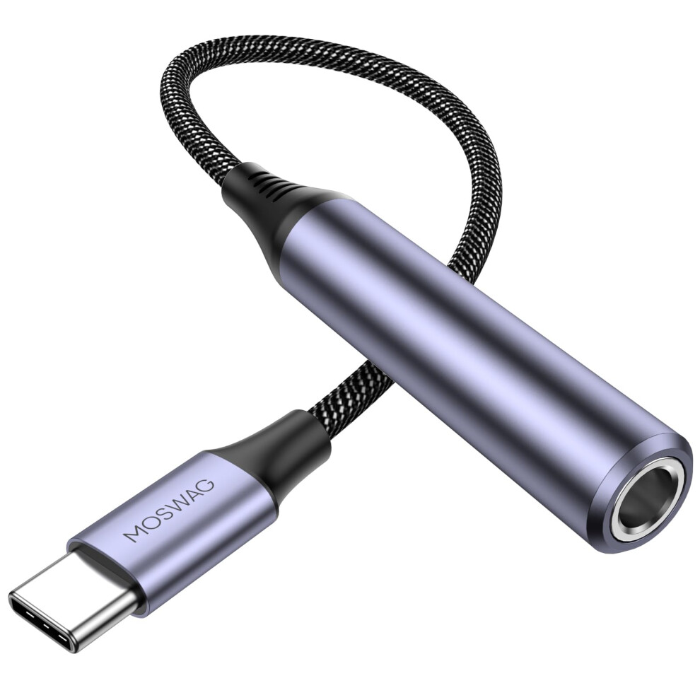 Moswag Usb Type C To 6.35Mm Headphone Adapter 1/4 Trs Female To Usb C
