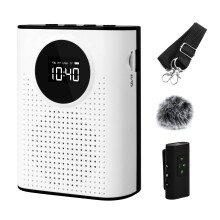 AURTEC Voice Amplifier with Magnetic Wireless Lavalier Microphone, Portable Amplifier with 2.4G Wireless Microphone, Supports Bluetooth, TF Card, USB