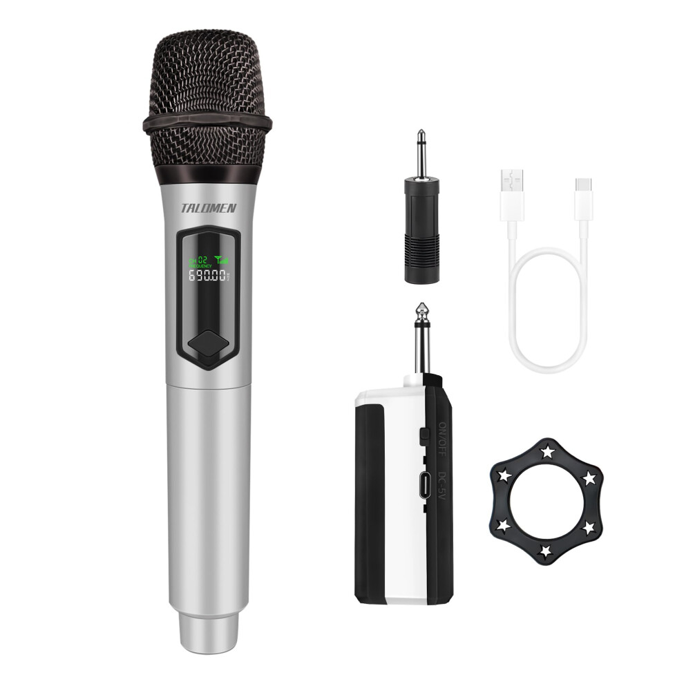 Talomen 2.4Ghz Professional Wireless Microphone,Cordless Handheld Dyna