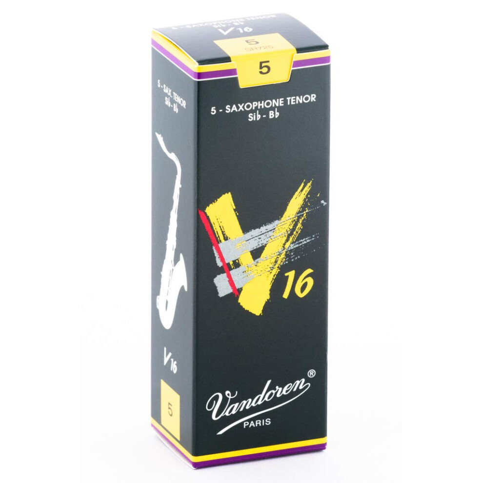 Vandoren V16 Tenor Saxophone Reeds, Box Of 5 - Strength 5