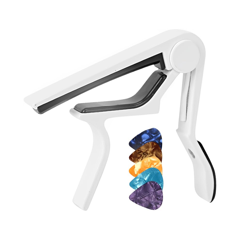 Dazisen Guitar Capo With 5 Picks - Quick Release Capotastos Capo Clamp